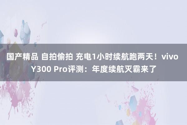 国产精品 自拍偷拍 充电1小时续航跑两天！vivo Y300 Pro评测：年度续航灭霸来了