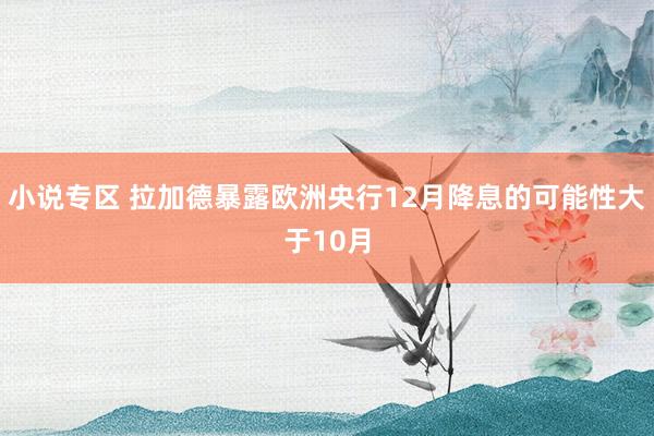 小说专区 拉加德暴露欧洲央行12月降息的可能性大于10月