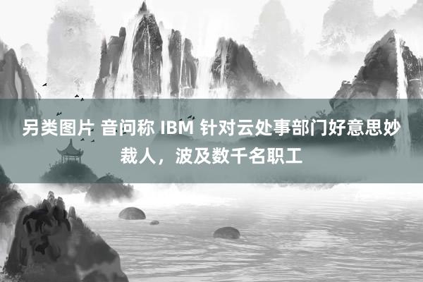 另类图片 音问称 IBM 针对云处事部门好意思妙裁人，波及数千名职工