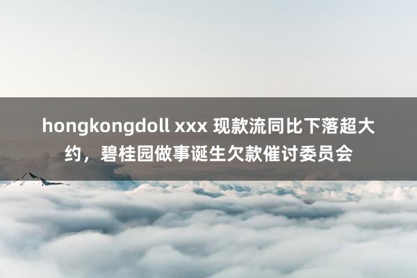 hongkongdoll xxx 现款流同比下落超大约，碧桂园做事诞生欠款催讨委员会