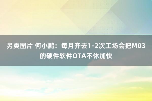 另类图片 何小鹏：每月齐去1-2次工场会把M03的硬件软件OTA不休加快