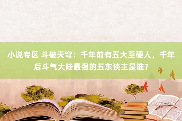 小说专区 斗破天穹：千年前有五大至硬人，千年后斗气大陆最强的五东谈主是谁？