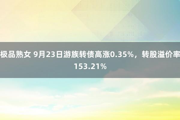 极品熟女 9月23日游族转债高涨0.35%，转股溢价率153.21%