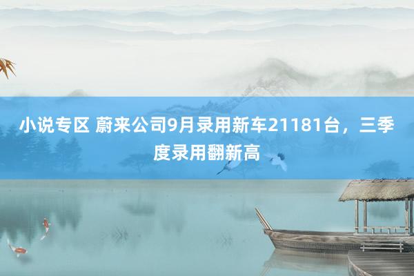 小说专区 蔚来公司9月录用新车21181台，三季度录用翻新高