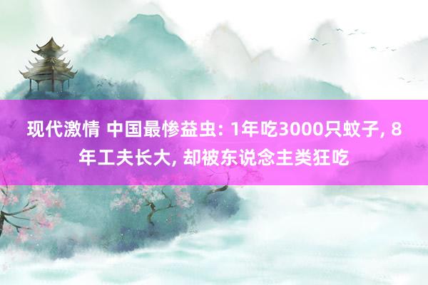 现代激情 中国最惨益虫: 1年吃3000只蚊子, 8年工夫长大, 却被东说念主类狂吃