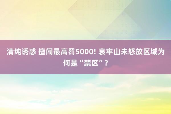 清纯诱惑 擅闯最高罚5000! 哀牢山未怒放区域为何是“禁区”?