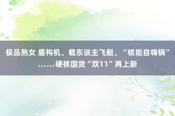 极品熟女 盾构机、载东谈主飞艇、“核能自嗨锅”……硬核国货“双11”再上新