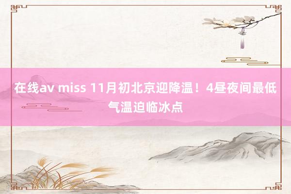 在线av miss 11月初北京迎降温！4昼夜间最低气温迫临冰点