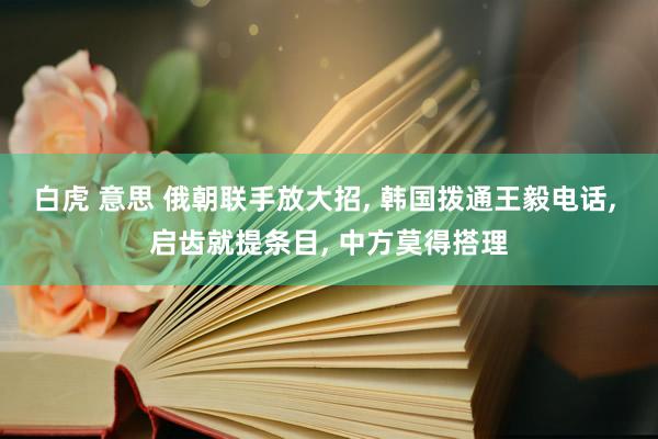 白虎 意思 俄朝联手放大招， 韩国拨通王毅电话， 启齿就提条目， 中方莫得搭理