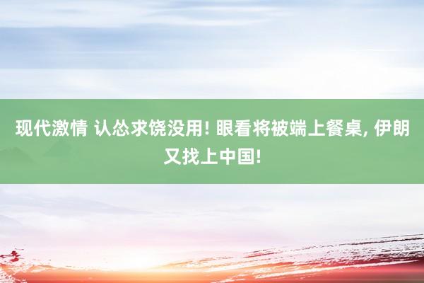 现代激情 认怂求饶没用! 眼看将被端上餐桌， 伊朗又找上中国!