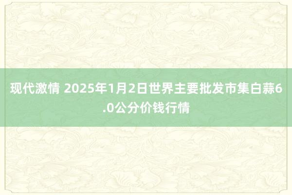 现代激情 2025年1月2日世界主要批发市集白蒜6.0公分价钱行情