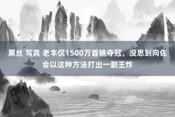 黑丝 写真 老本仅1500万首映夺冠，没思到向佐会以这种方法打出一副王炸