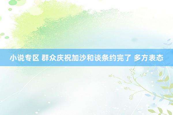 小说专区 群众庆祝加沙和谈条约完了 多方表态